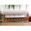 Banc en tissu gris clair et finition chêne-287647267