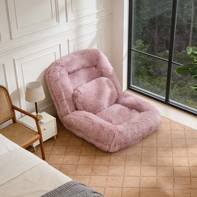 Human  Dog Bed,Lazy Sofa,5-Position Adjustable Convertible, Pink