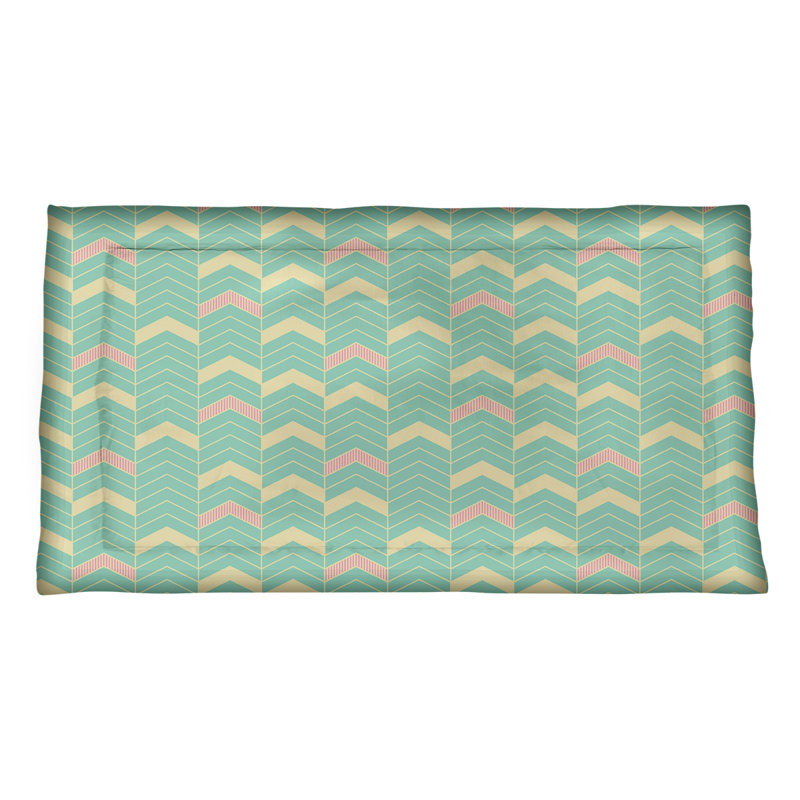 Taie décorative Rhonda, Très grand, Polyester, Vert rose / jaune