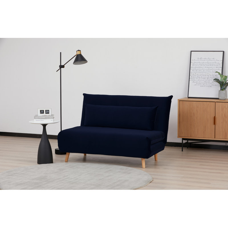 Boonton 2 Seater Velvet Sleeper, Blue