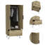 Garde-robe de chambre à coucher moderne à 2 portes, un tiroir, pieds en acier Camerun