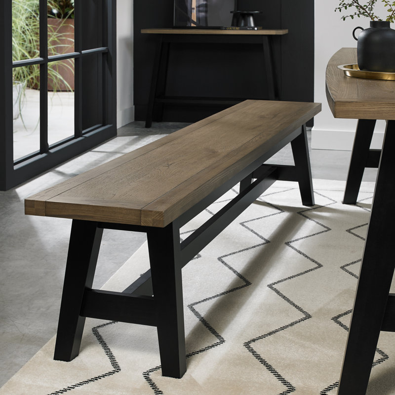 Wolbach Bench, Weathered Oak, Peppercorn