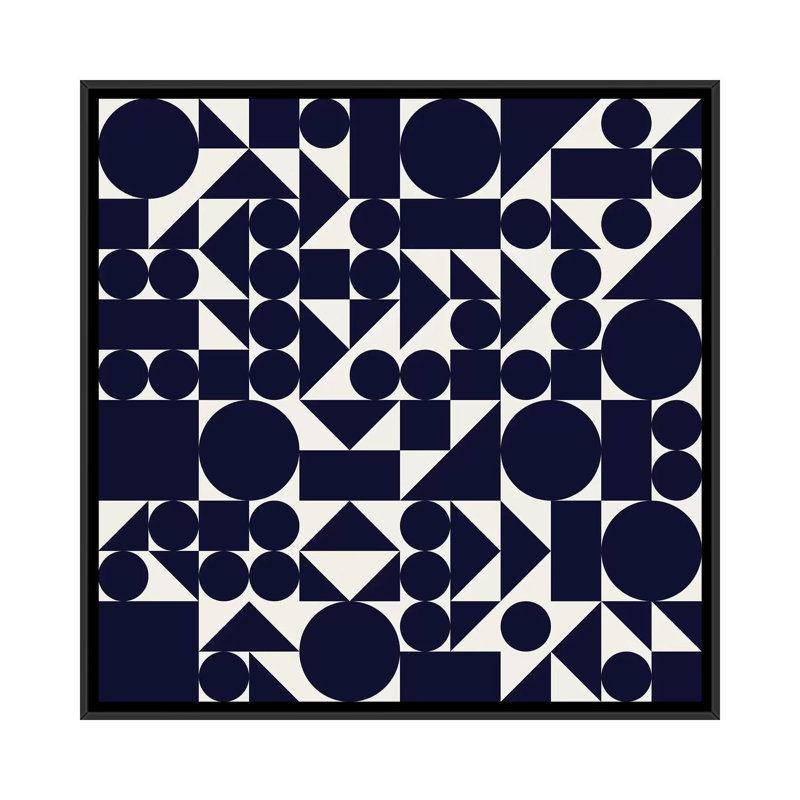 « block », impression sur toile, H 18 po x l 18 po x P 1,5 po, Toile avec cadre noir