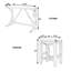 Ensembles de table de salle à manger de style maison de campagne peu encombrants avec ports USB, finition bois