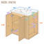 Meuble-lavabo mural de 61 cm (24 po) avec lavabo en céramique, armoire suspendue à 2 portes, tablette en U réglable, poignées dissimulées et rangement latéral ouvert