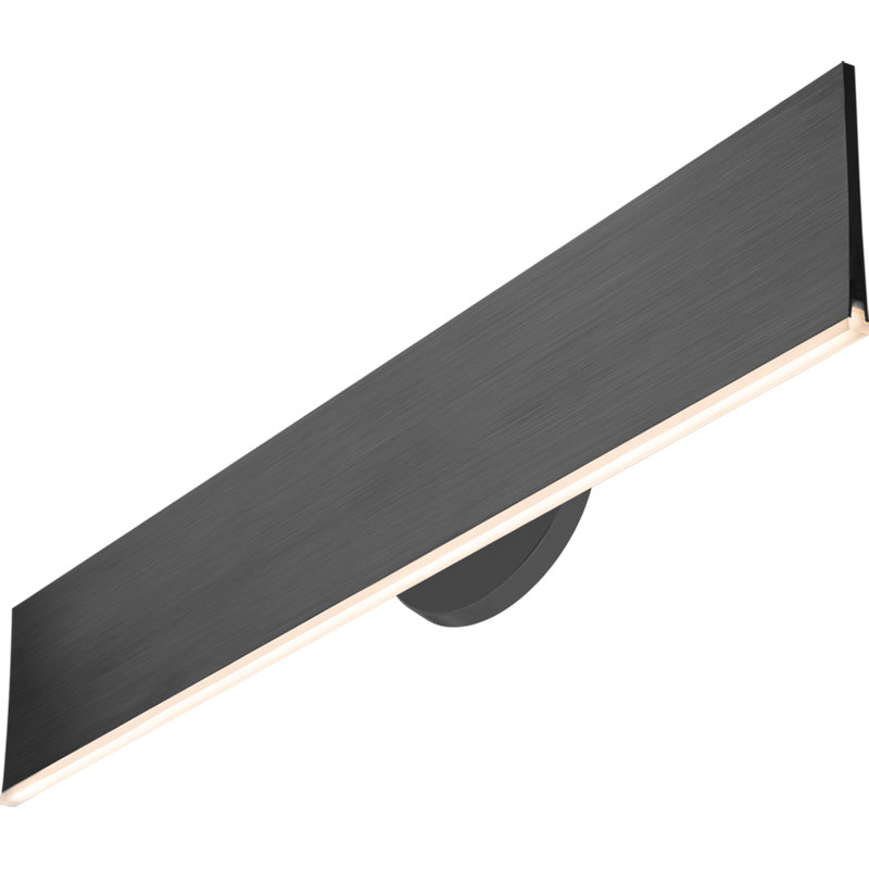Applique murale encastrée en aluminium Keyten, Gris foncé satiné