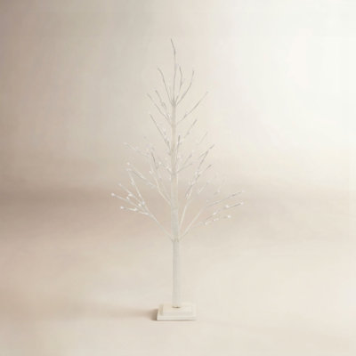 Lighted Glittered Twig Tabletop Tree
