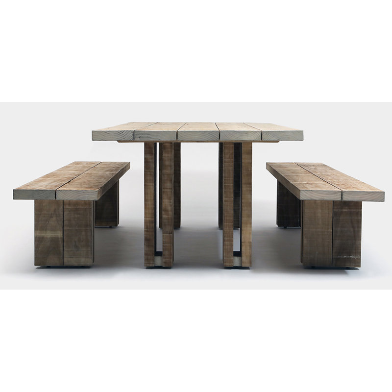 Occidental 3 Piece Outdoor Dining Set, 42" H x 72" W x 30" D