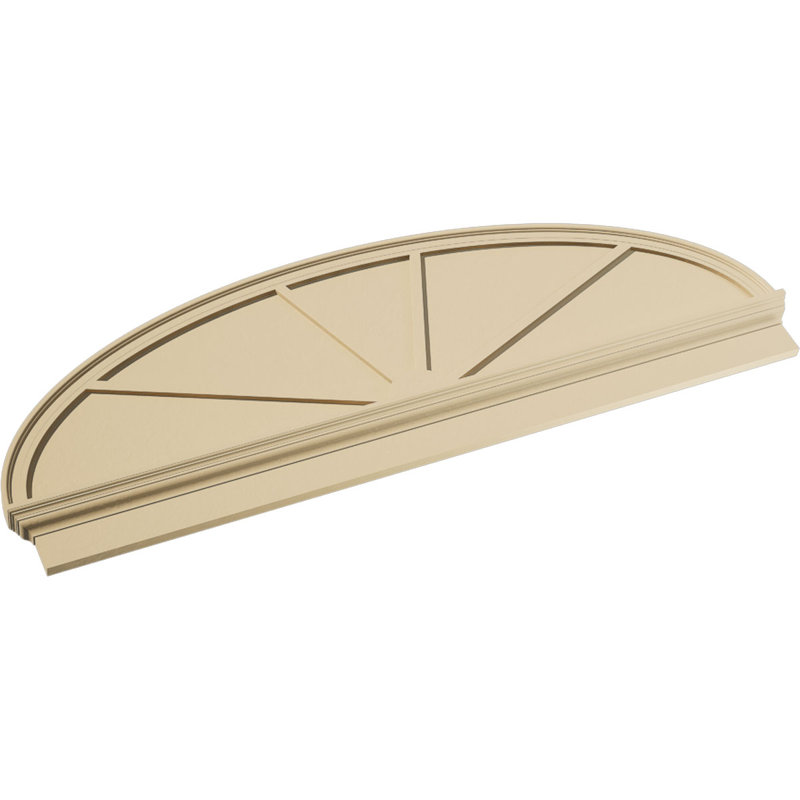 Fronton en uréthane Elliptical Signature, brun clair apprêté, 72 po x 24,875 po x 2,75 po, Combinaison, 4 rayons