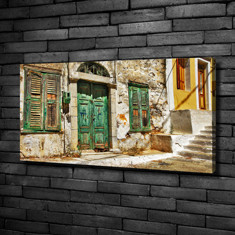 Greek Streets 1 Piece Wall Art on Canvas