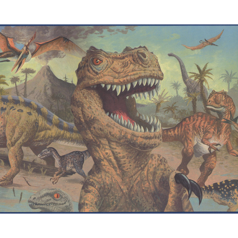 Très grande bordure murale Argill Dinosaurs