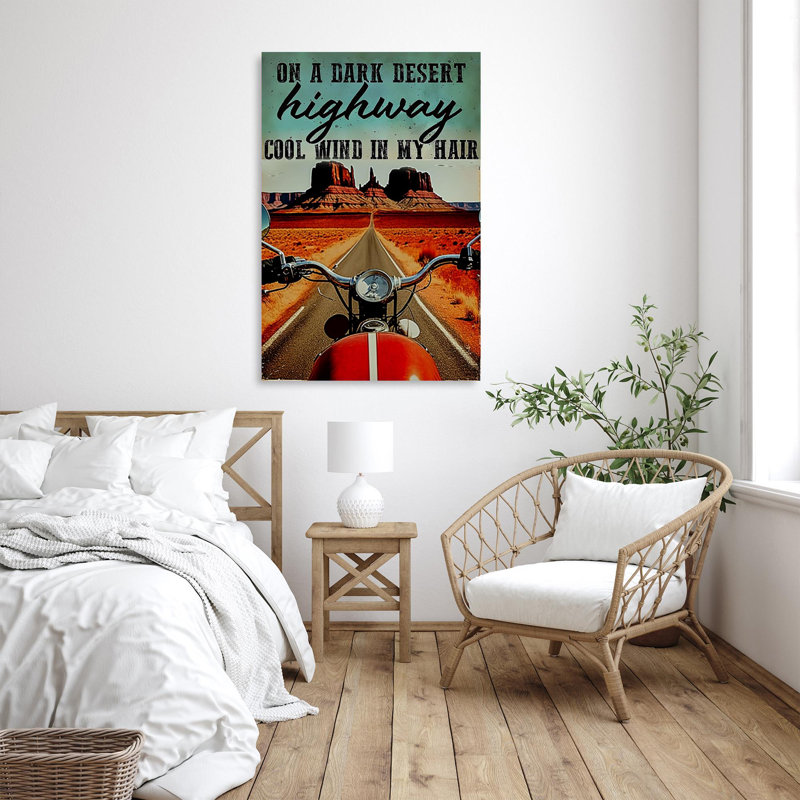 «On A Dark Desert Highway», impression sur toile, H 36 po x l 24 po x P 1,25 po