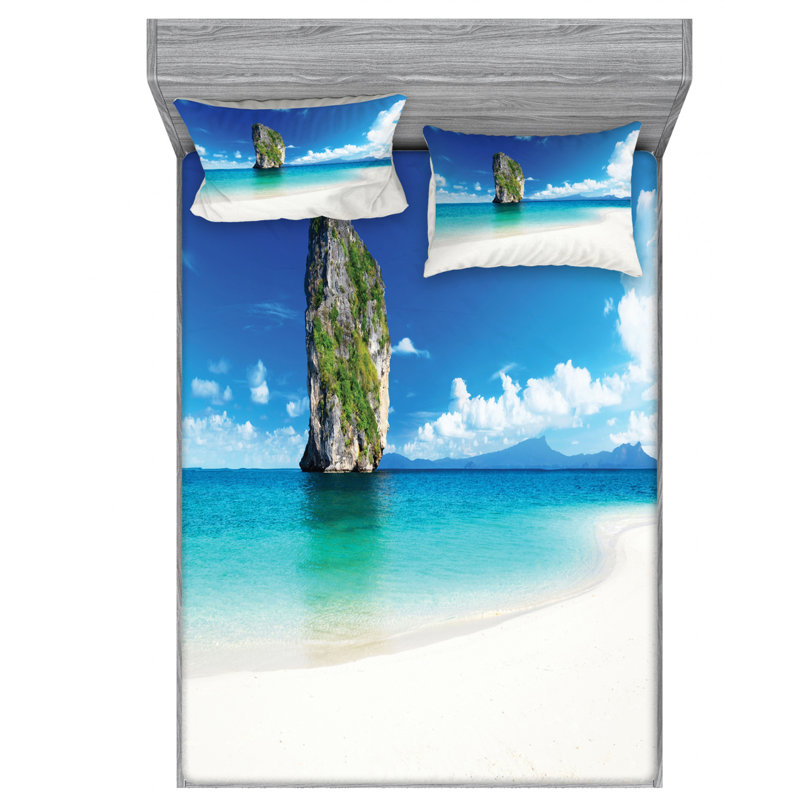 Microfiber Sheet Set, Queen Sheet Set with Fitted Sheet