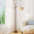 65.9" Arched Floor Lamps For Living Room With Foot Switch, Standing Lamp With Woven Lampshade Led Bulb For Bedroom, Office