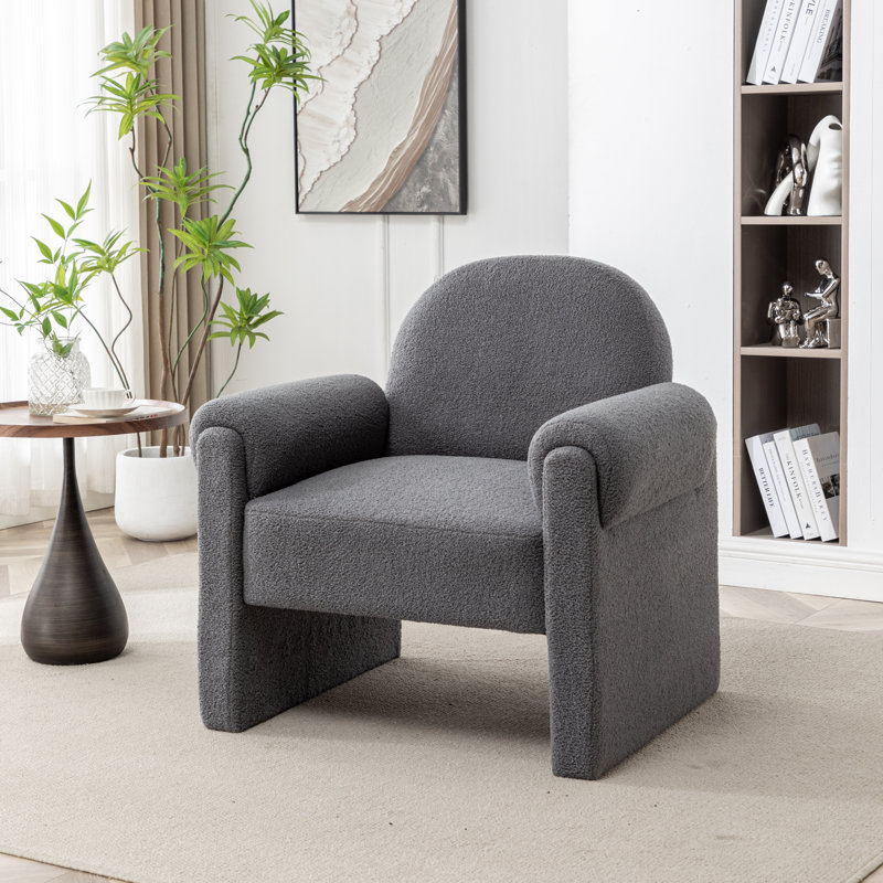 Fauteuil Bryonie, Polyester gris