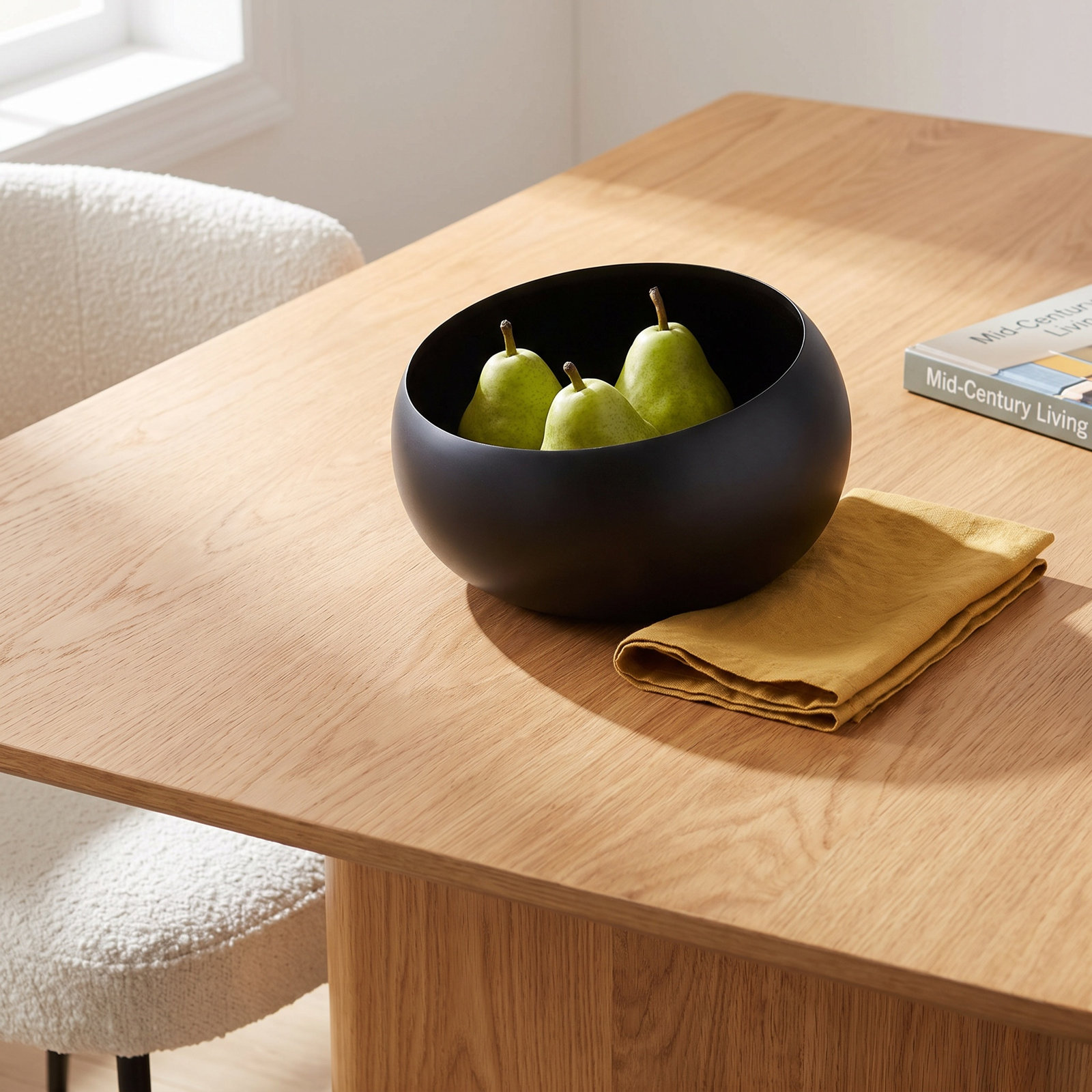 Cherie Handmade Ceramic Decorative Bowl 1, Black