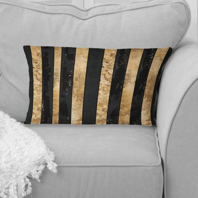 Glamorous Pinstripe - Glam Lumbar Pillow