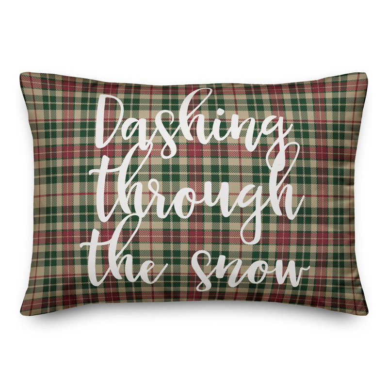  Coussin lombaire écossais Dashing Through the Snow in Tartan
