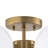 5-Light Glossy Milky Hand-Crafted Glass Semi-Flush Mount