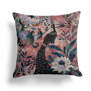 Jungle Tapestry  Square Throw Pillow