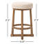 STARIA Swivel Upholstered Bar Stool with Solid Wood Frame