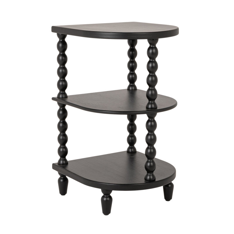 Bobbin Leg Half-Round Wood Accent Table
