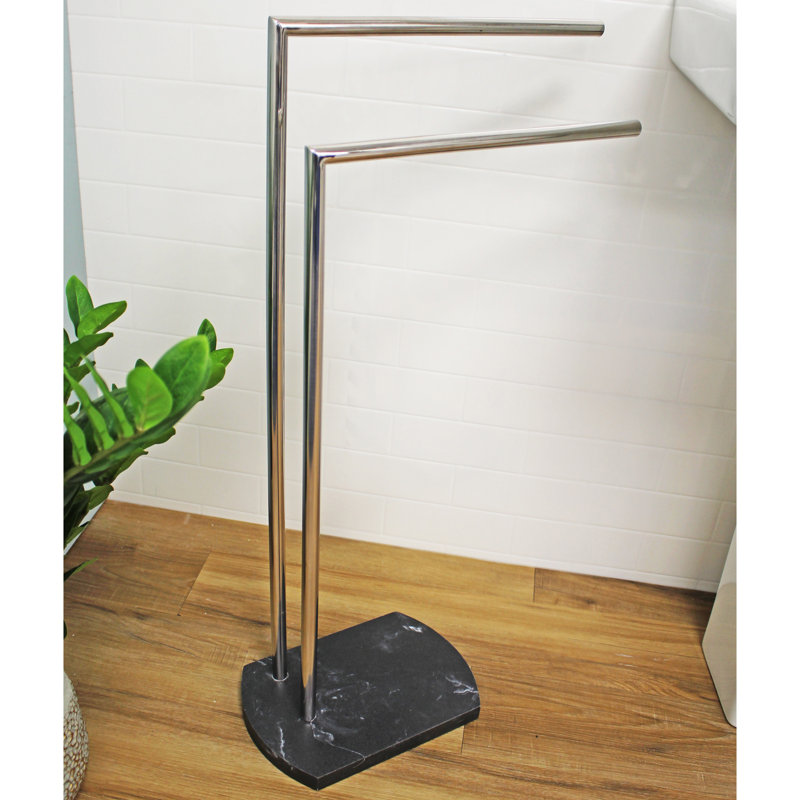 Cvetko 2 Freestanding Towel Stand, Dark Blue