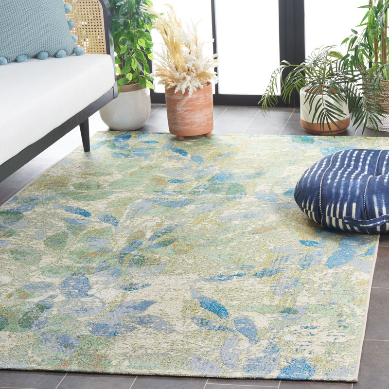 Tapis d'intérieur / extérieur à motif floral Bonard 500 Performance, Rectangle 4 pi x 6 pi