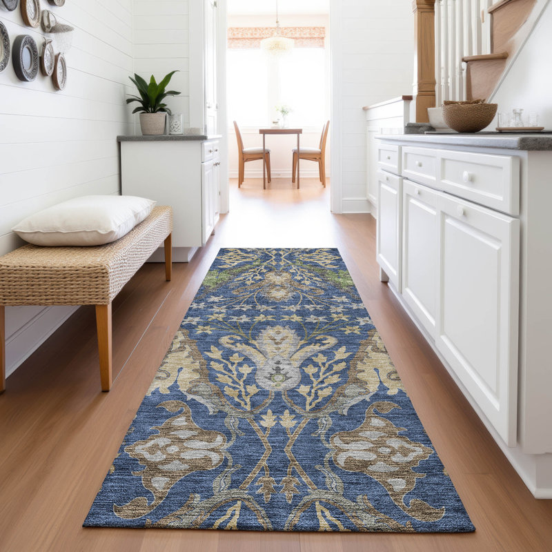 Premium Machine Washable Gurubaksh AMF1153 Global Rug, Tapis de couloir 2 pi 3 po x 7 pi 6 po