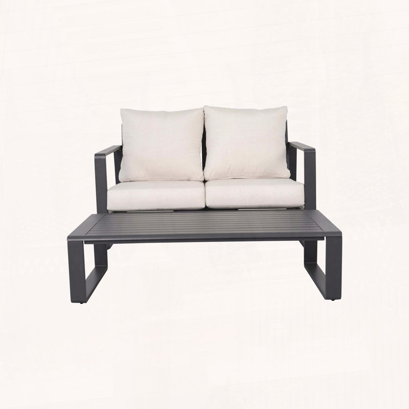 Double Sofa + Rectangular Coffee Table Set