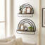 Étagère murale décorative arquée en bois et métal pour décoration intérieure-1156470338