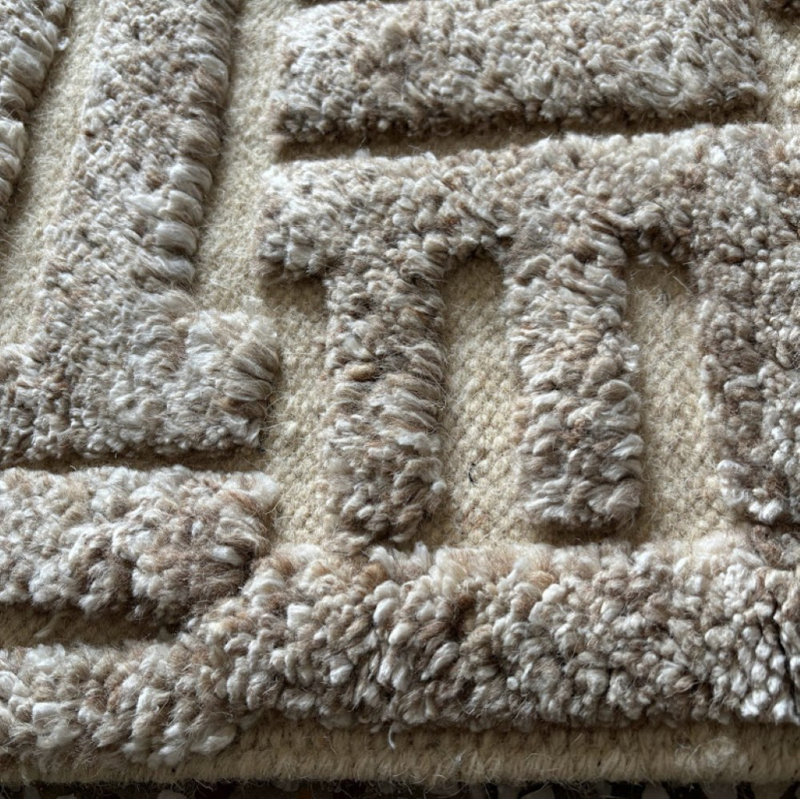 Hand Knotted Wool Area Rug, Rectangle 9' x 12'