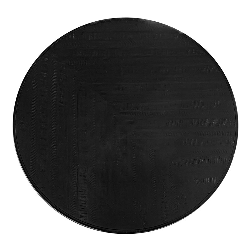 Carlo Round Dining Table, Black, 30" H x 60" W x 60" D