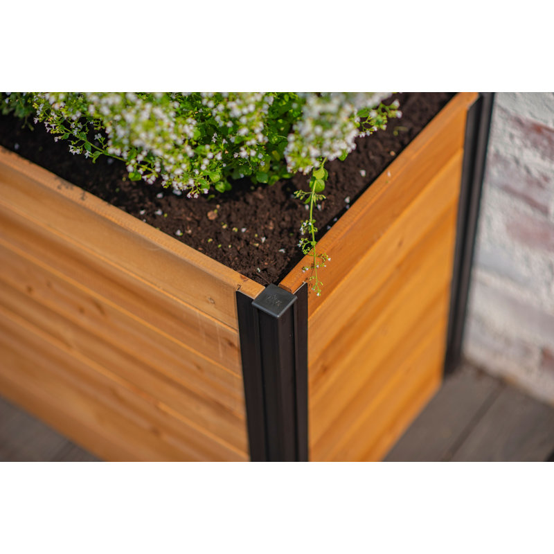 Mezza Parklette Planter, 18" H x 39" W x 16" D, Brown