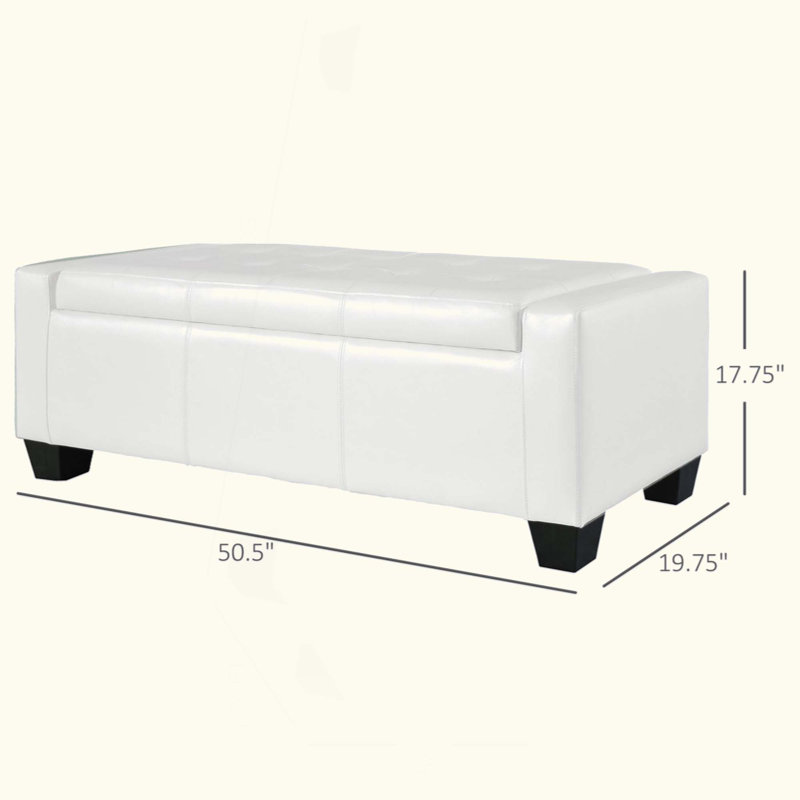 Rangement rectangulaire en similicuir capitonné
