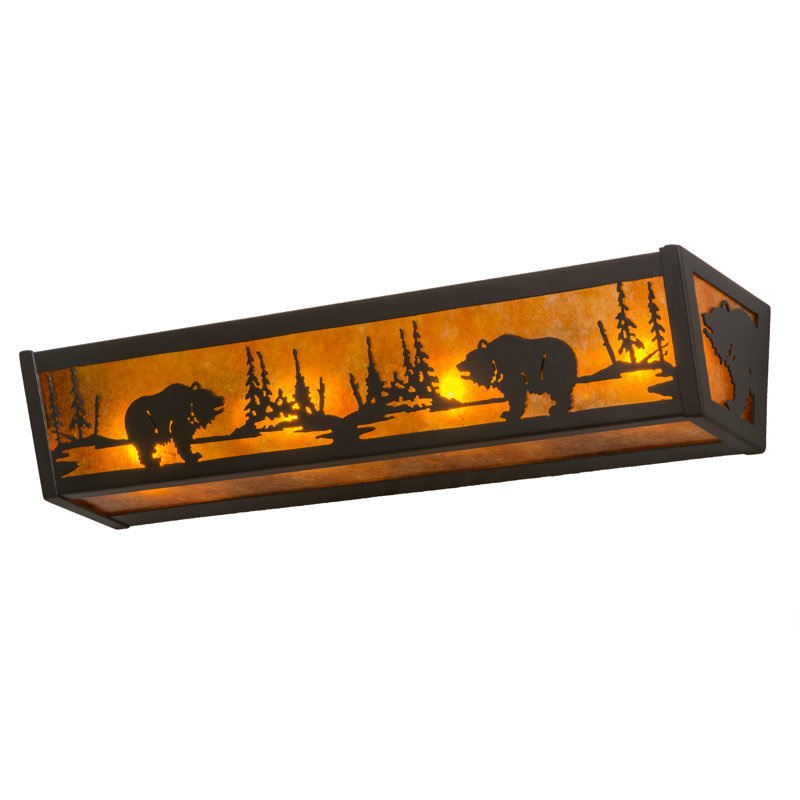 Rustic Lodge 4 - Light Bath Bar, Bronze