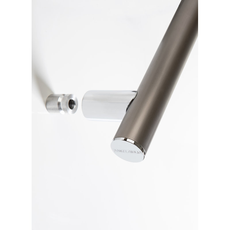 Prestigio Plus Stainless Steel Grab Bar, Matte Black/Polished Chrome