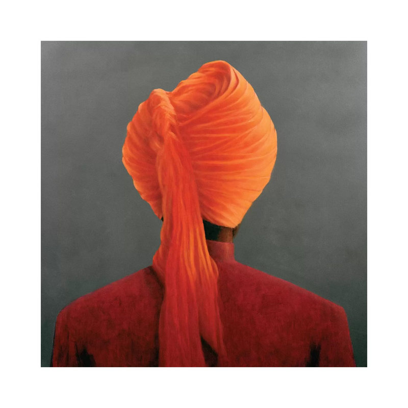 Orange Turban by Lincoln Seligman - Wrapped Canvas Print, 30.48 cm H x 30.48 cm W