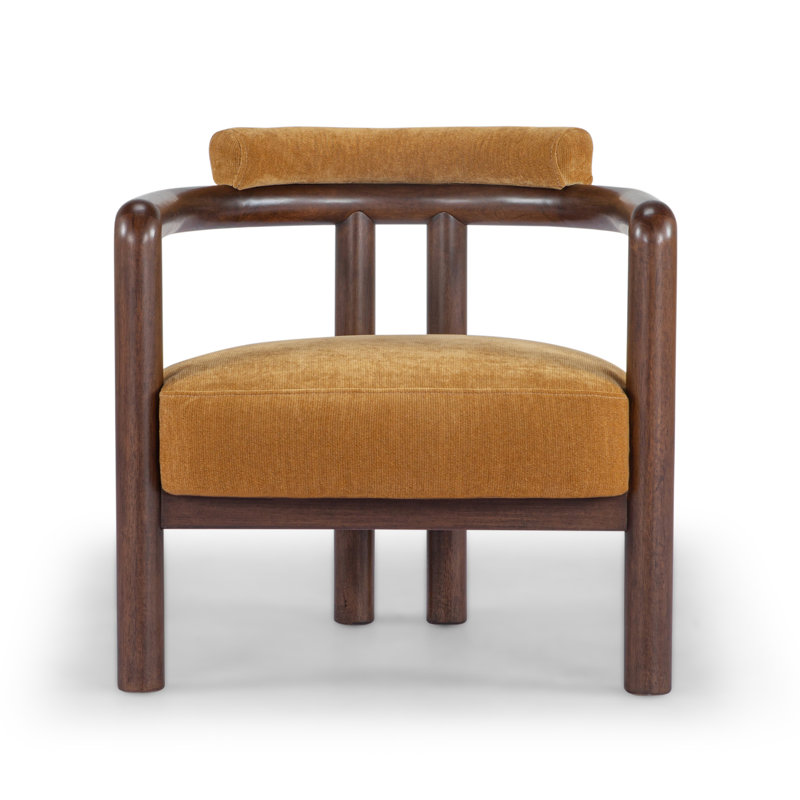 Fauteuil demi-tonneau de 27 po de large Tilde, Chenille performance Fenouil