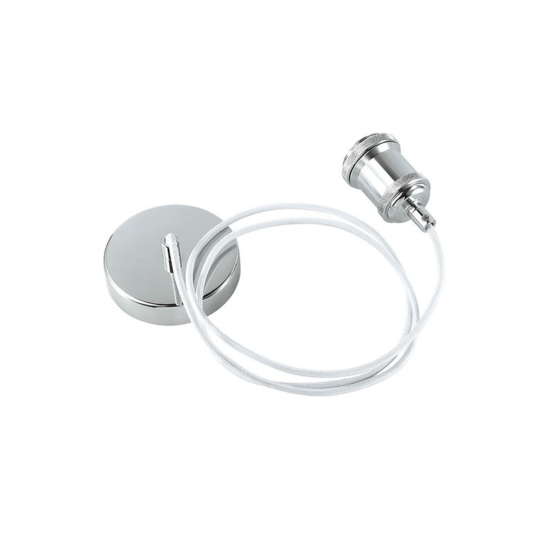 Capron 1 - Light Single Pendant, Polished Chrome/White