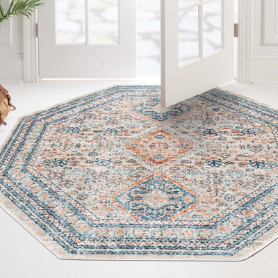 Kaleigh Beige/Blue/Gray Area Rug
