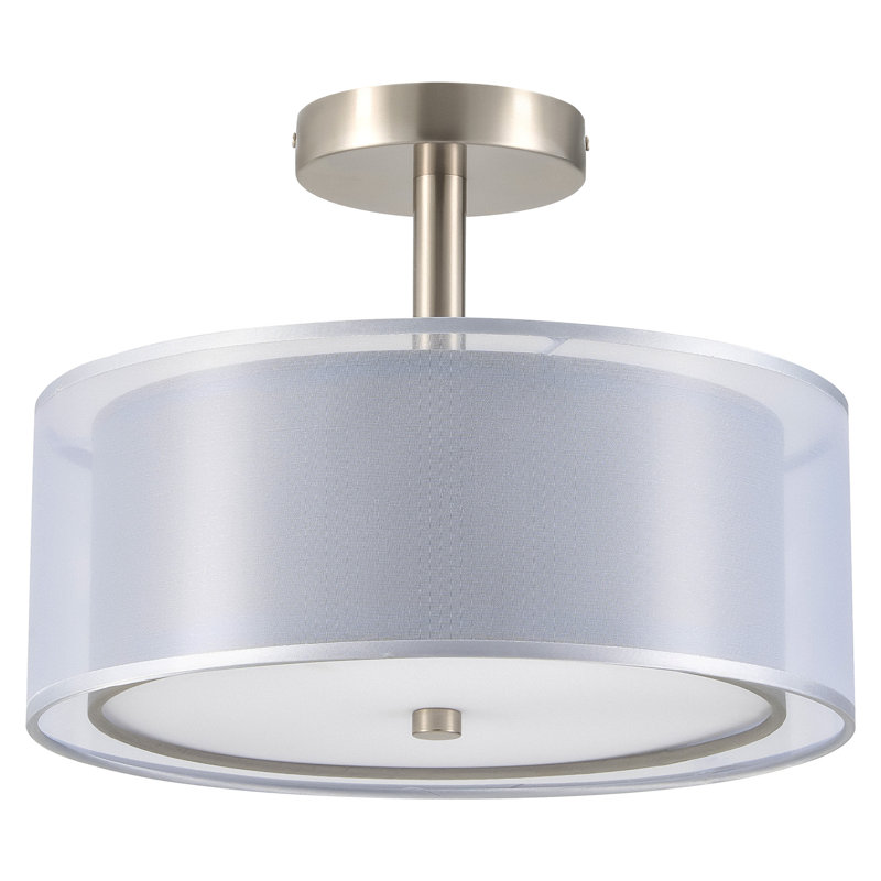 Plafonnier semi-encastré 3 lumières, Gris