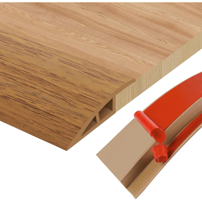 Seuil de porte de transition de plancher 39 po, garniture de réduction de transition de plancher auto-adhésive, bande de seuil de seuil pour les portes, tuiles, tapis