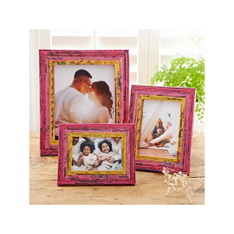 Paper Picture Frame, 20.3cm x 25.4cm, Red/Pink/Yellow