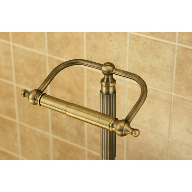 Kingston Brass Georgian Freestanding Toilet Paper Holder, Vintage Brass