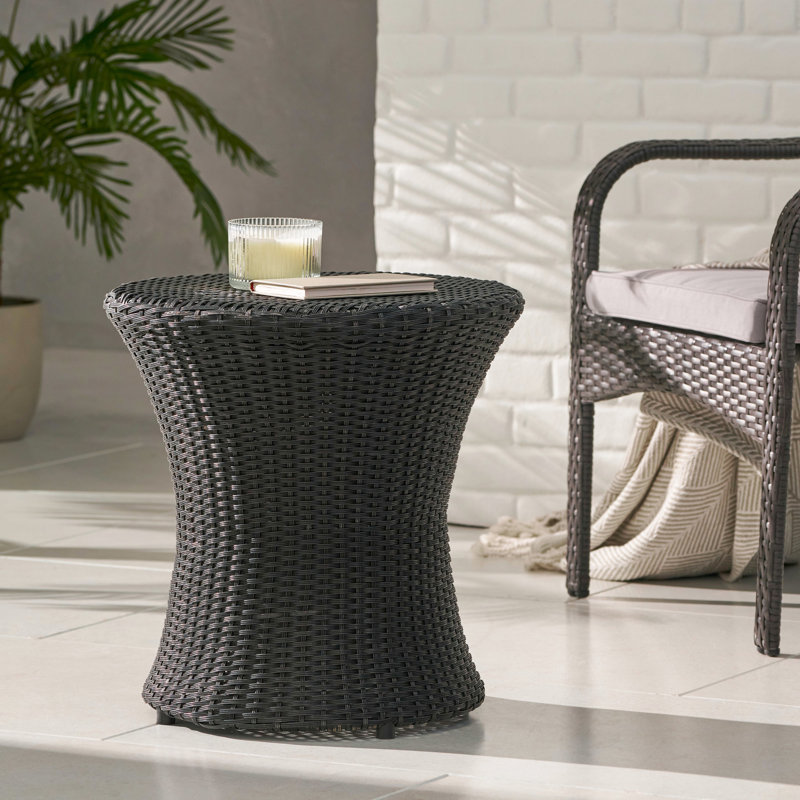 Support pour plante - aucun assemblage requis, table d'appoint de 19,38 po de profondeur,, Noir