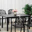 Table de salle à manger rectangulaire pour l'extérieur, 6 pieds en aluminium, noir imperméable, pour table Patio Delightful Time, rectangulaire, imperméable noir, point de vue attrayant