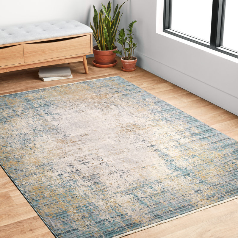 Balyon Abstract Indoor Rug, Rectangle 5'3" x 7'9"