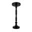 Table d'appoint piédestal India House en fonte d'aluminium avec plateau noir mat, hauteur 67 cm (26,5 pouces).