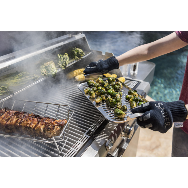 SABER Grill Accessory Steamer Tray, Stainless Steel